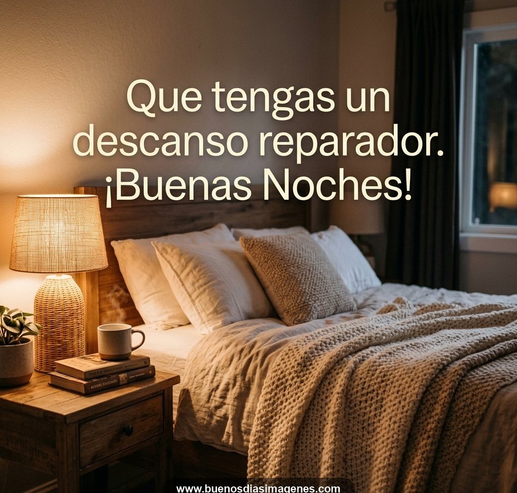 Frase de buenas noches para un descanso reparador