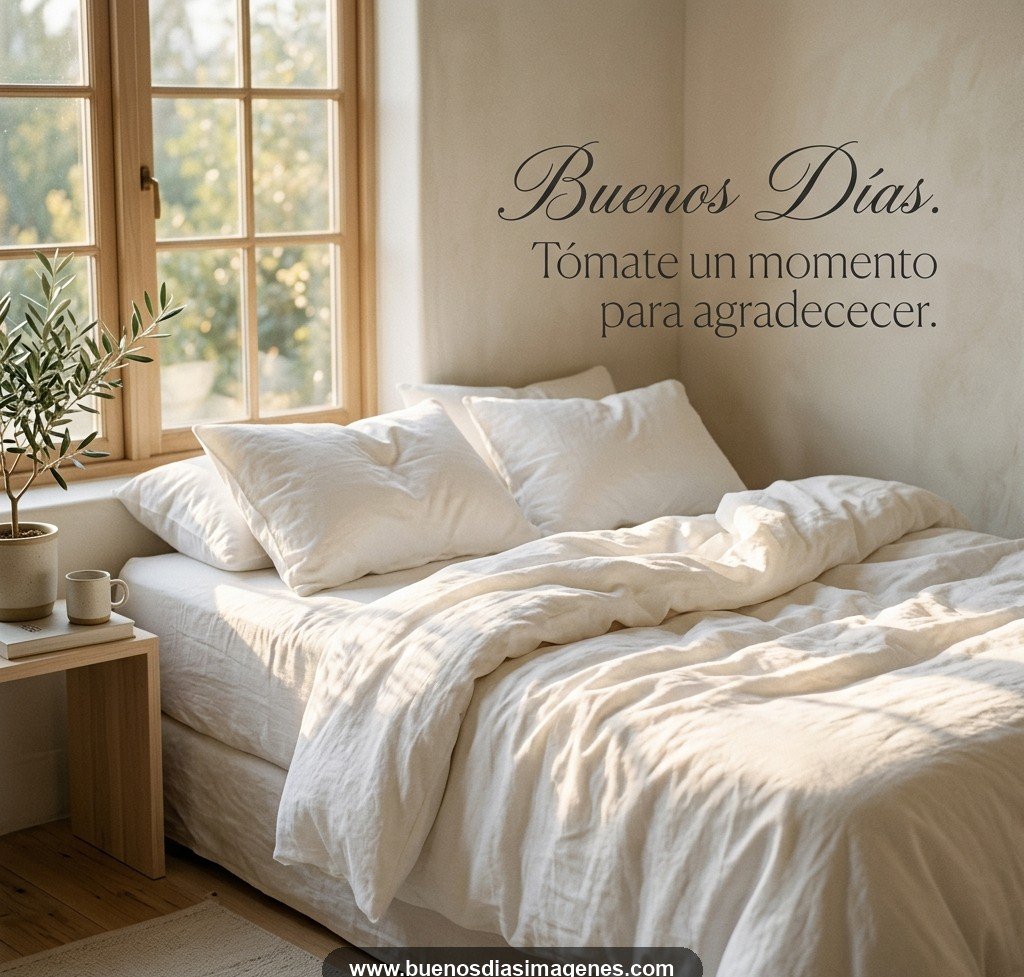 buenos dias aesthetic cama blanca