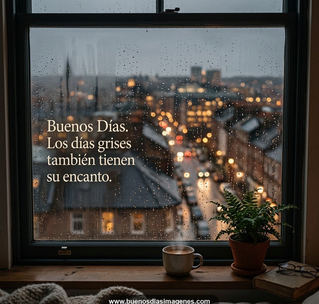 buenos dias aesthetic ventana lluvia