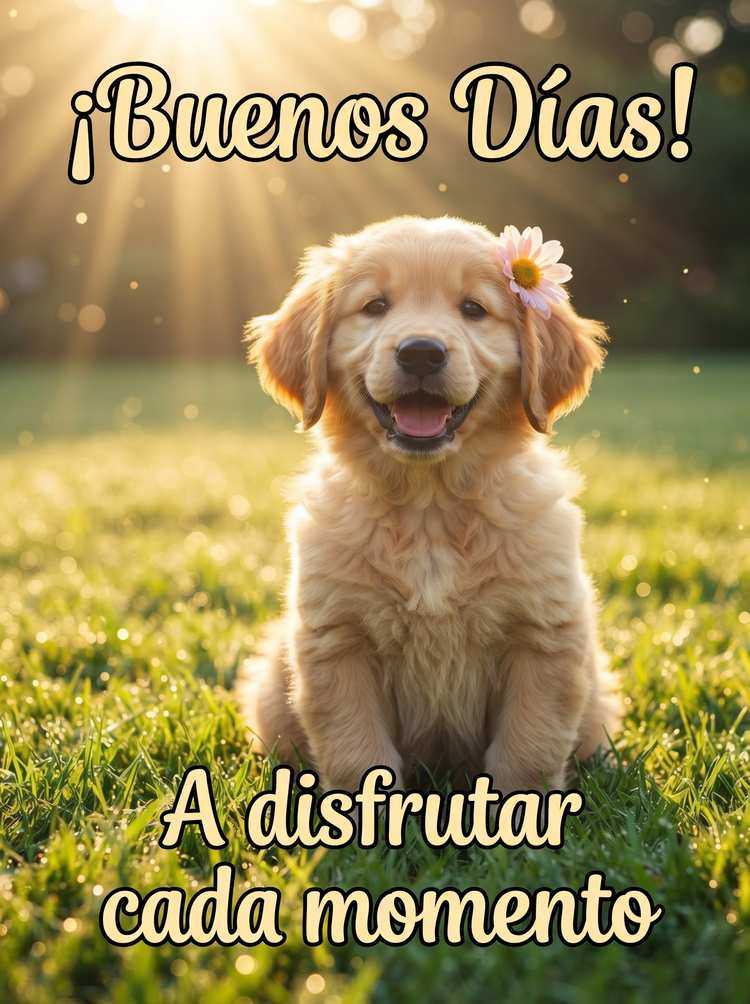 tierno cachorro golden retriever alegre de buenos dias en el cesped