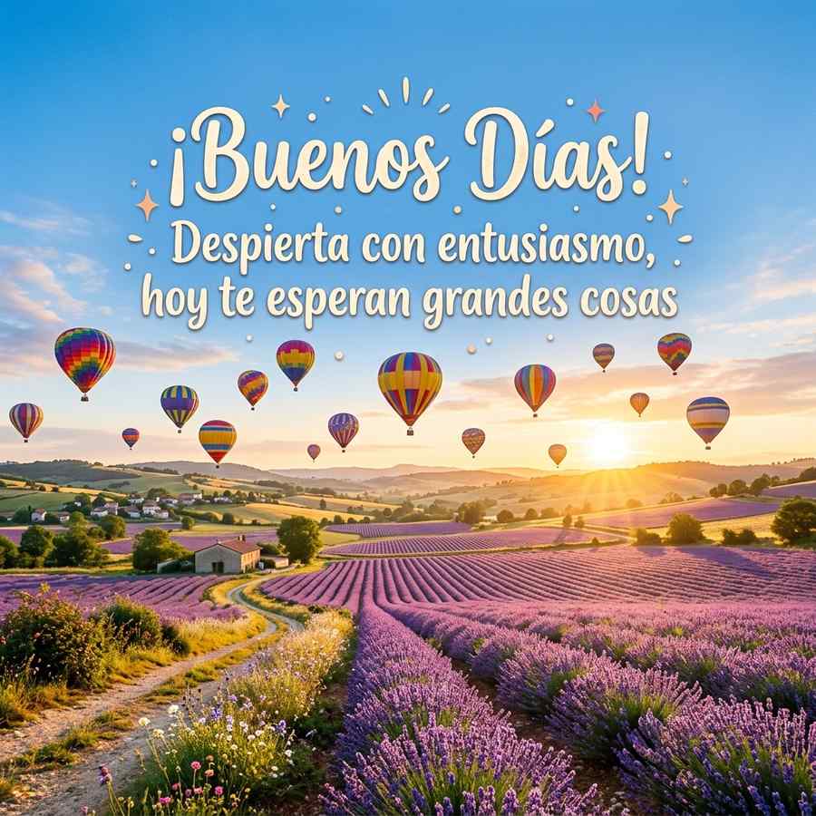 Buenos dias alegre globo aerostatico