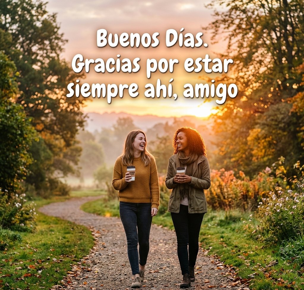 buenos dias amigos cafe charla