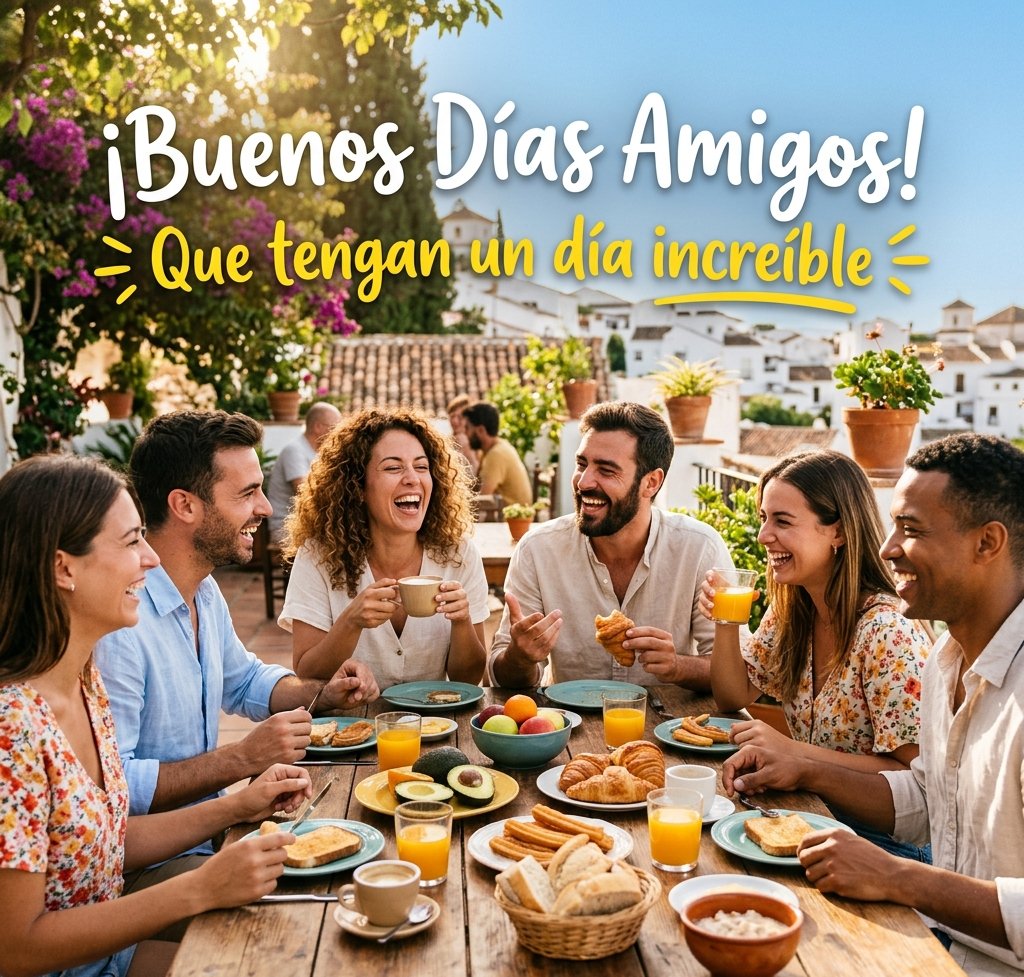 buenos dias amigos grupo alegre