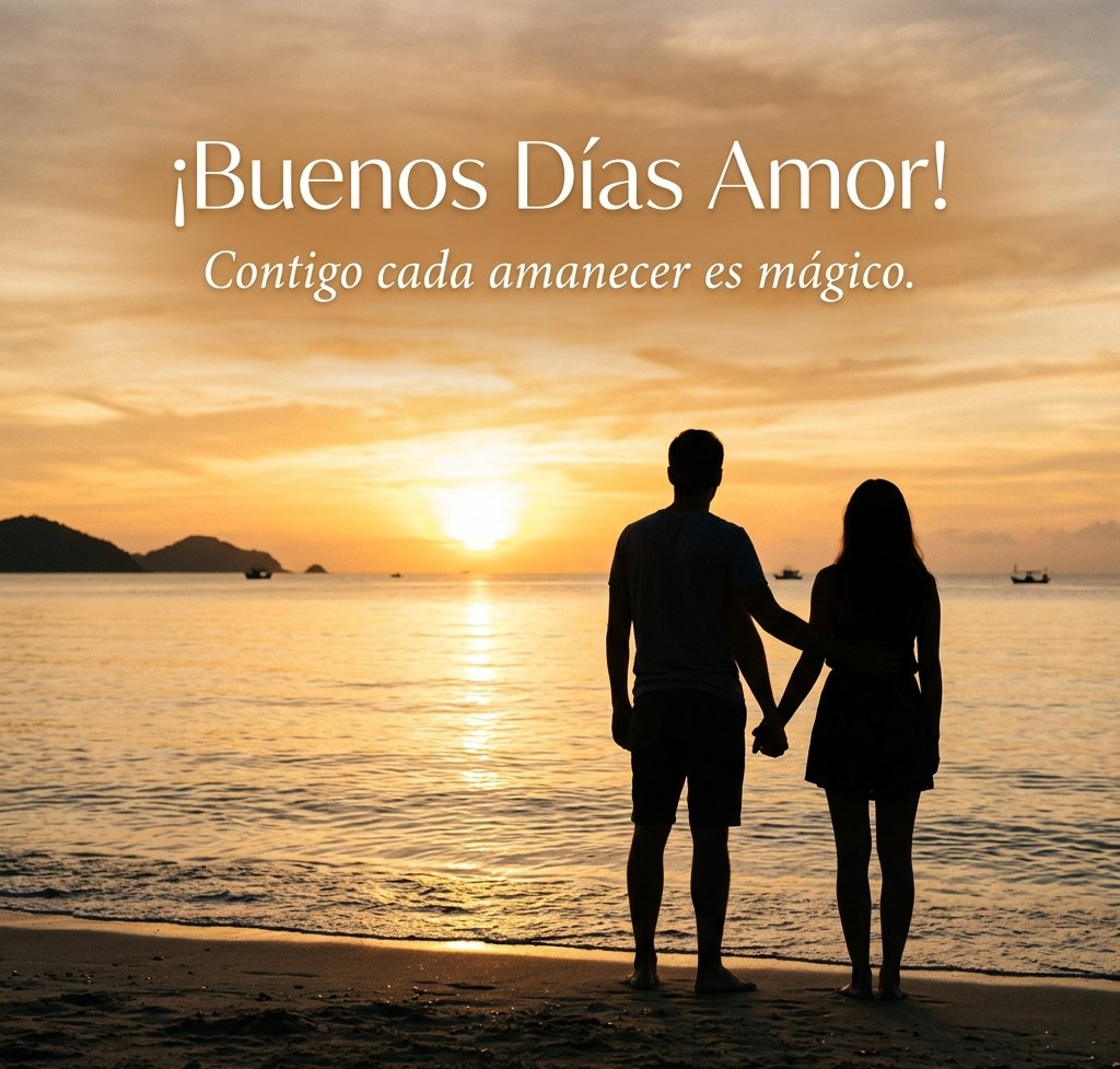buenos dias amor amanecer pareja
