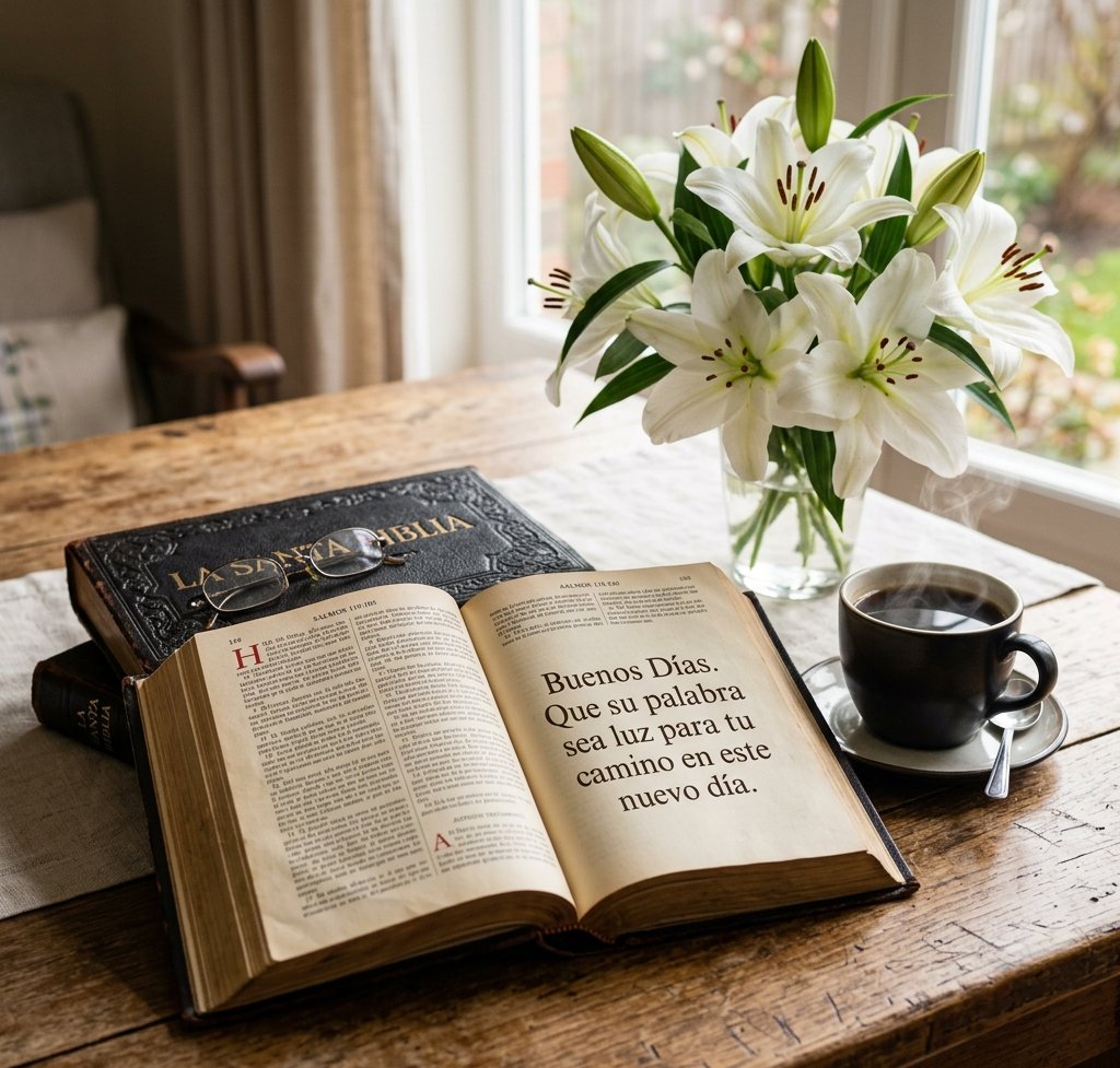 buenos dias bendiciones biblia flores
