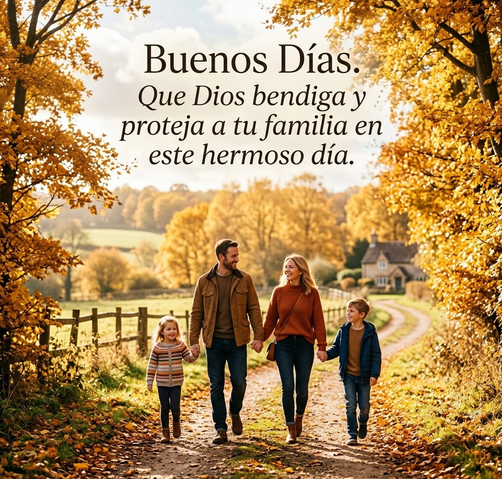 buenos dias bendiciones familia camino
