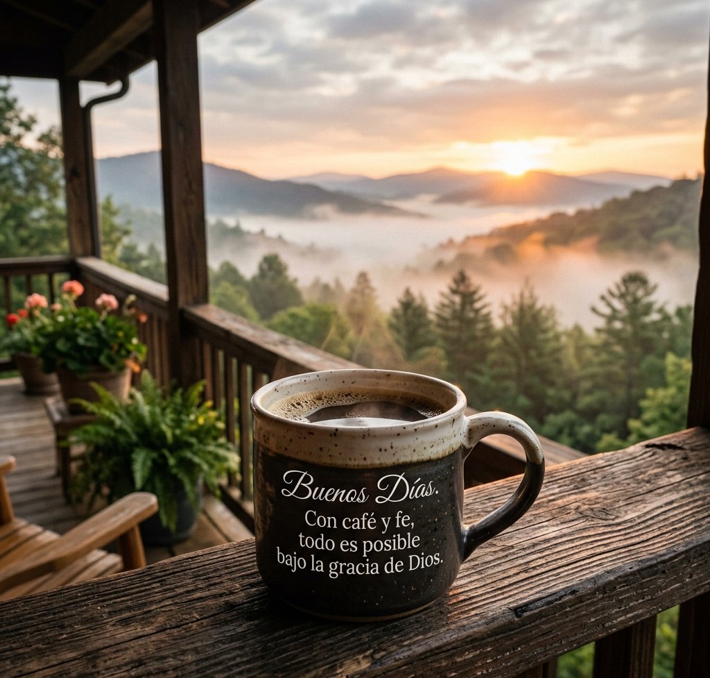 buenos dias bendiciones taza fe