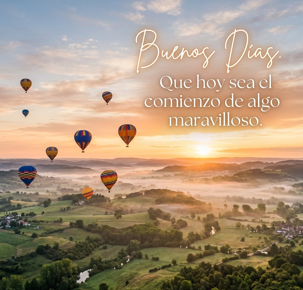 buenos dias bonitos globos amanecer