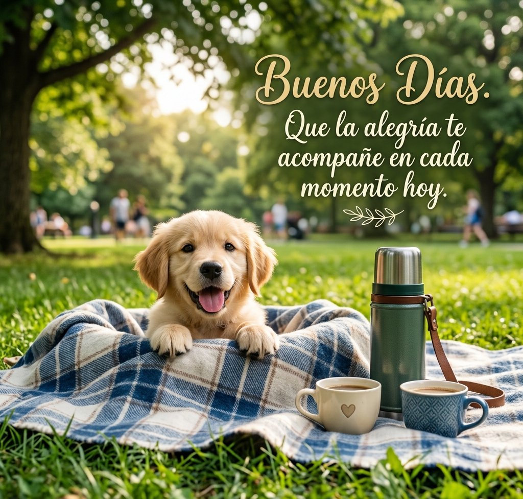 buenos dias bonitos perrito taza