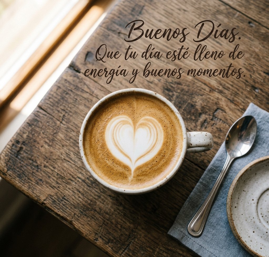 buenos dias cafe corazon espuma