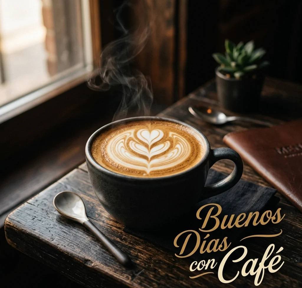 buenos dias con cafe