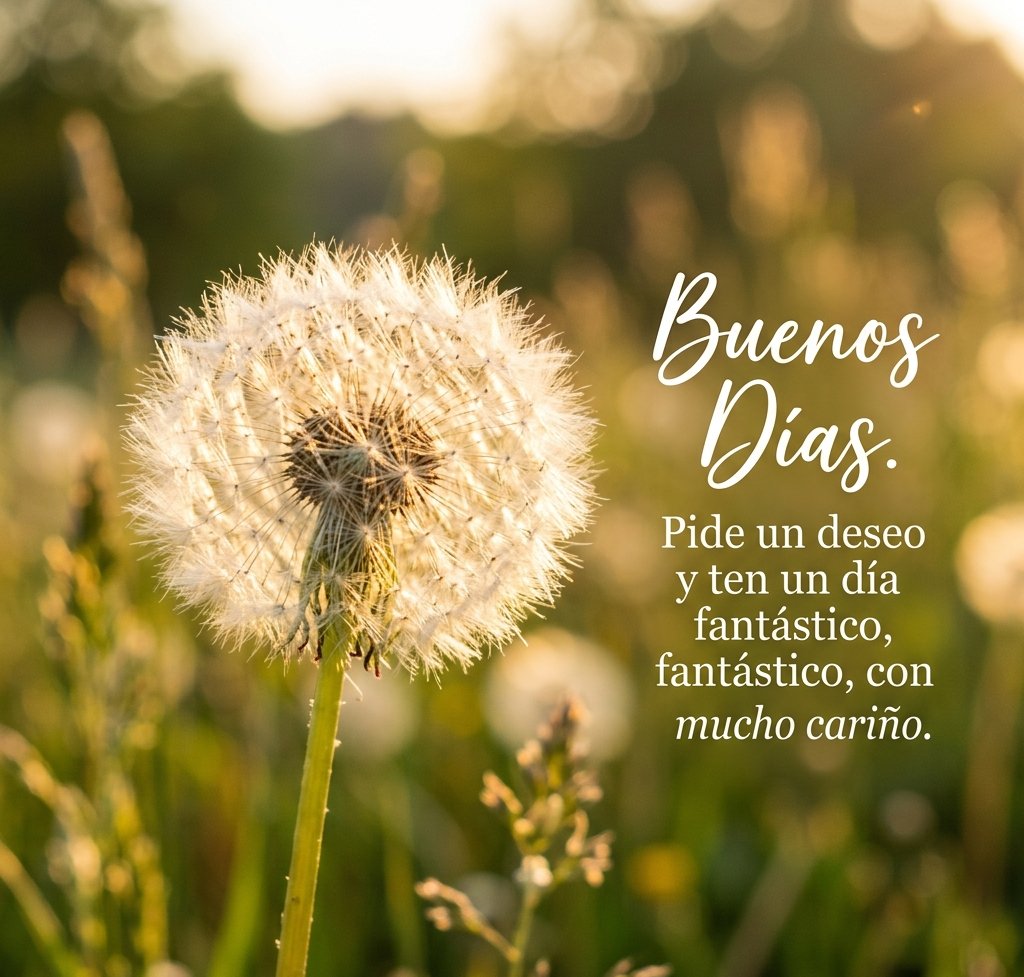 buenos dias carino diente leon
