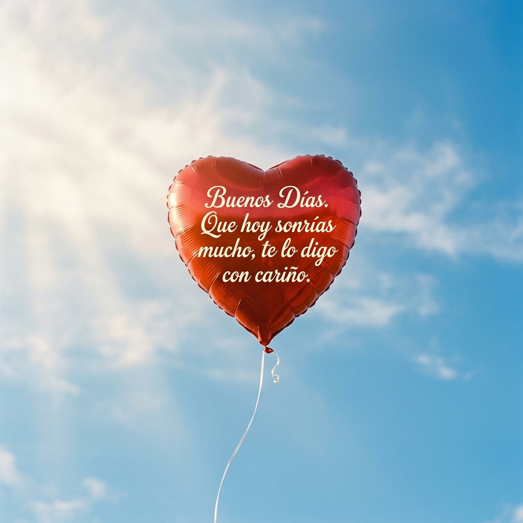 buenos dias carino globo corazon