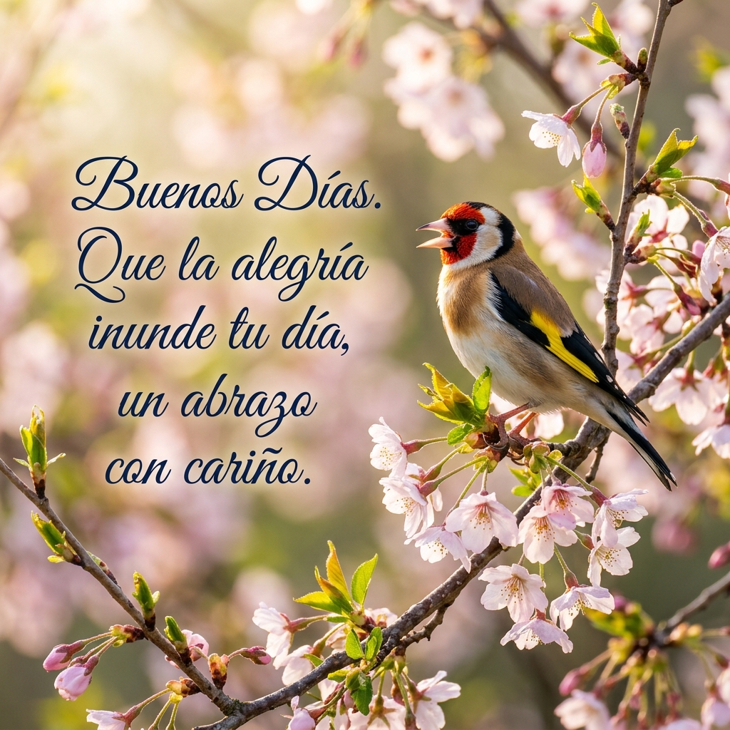 buenos dias carino pajarito rama