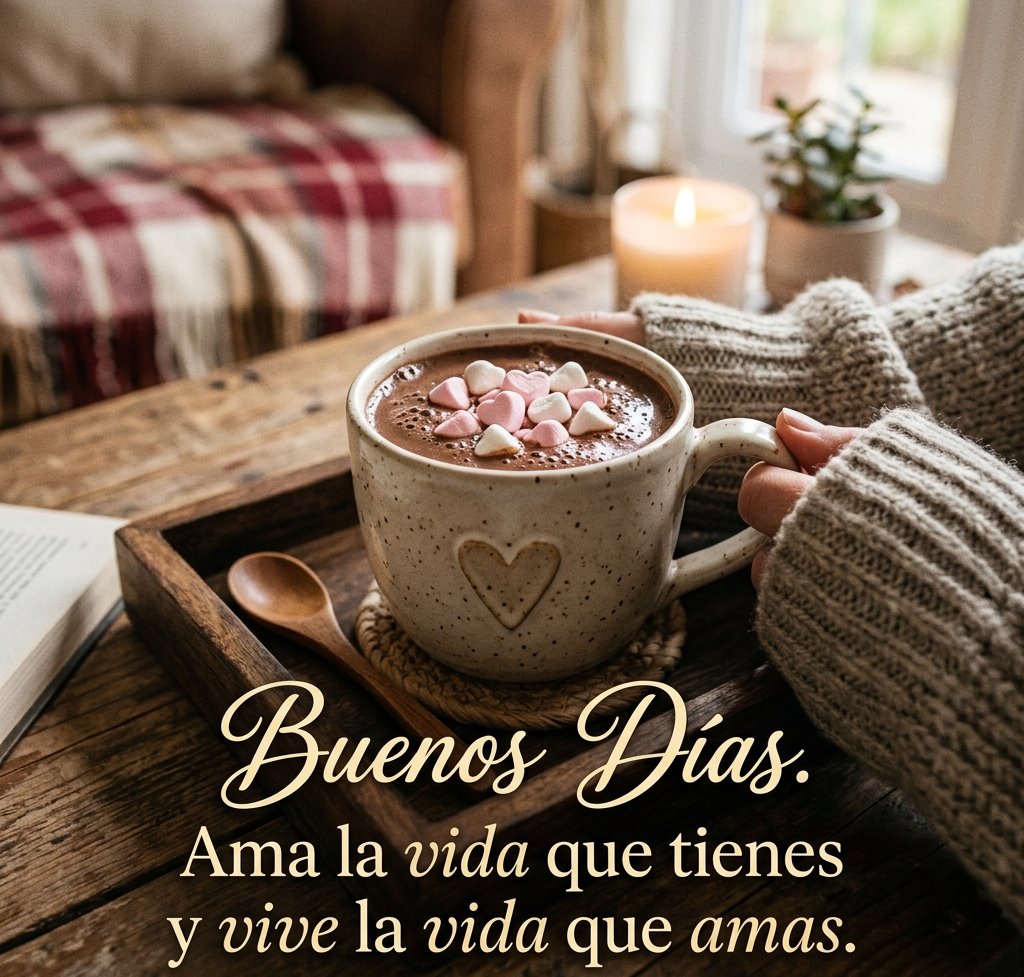 buenos dias con frases amor corazon