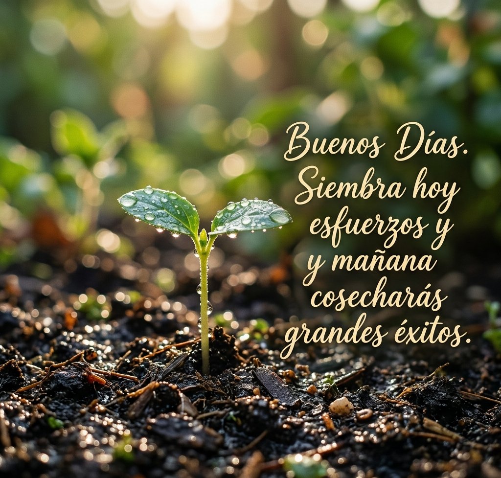 buenos dias con frases esfuerzo semilla