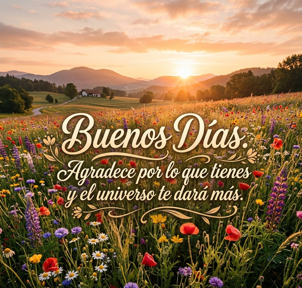 buenos dias con frases gratitud sol