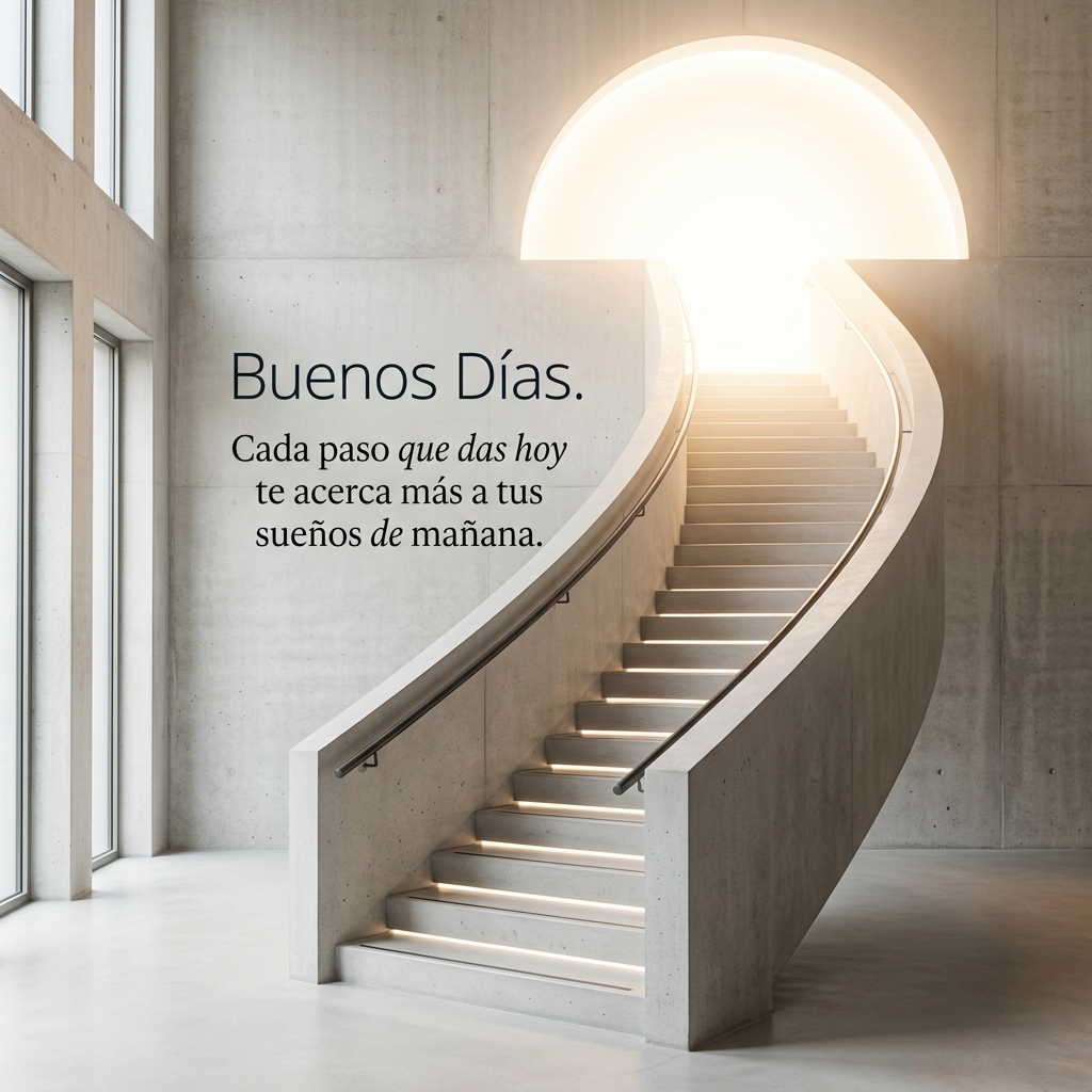 buenos dias con frases superacion escalones