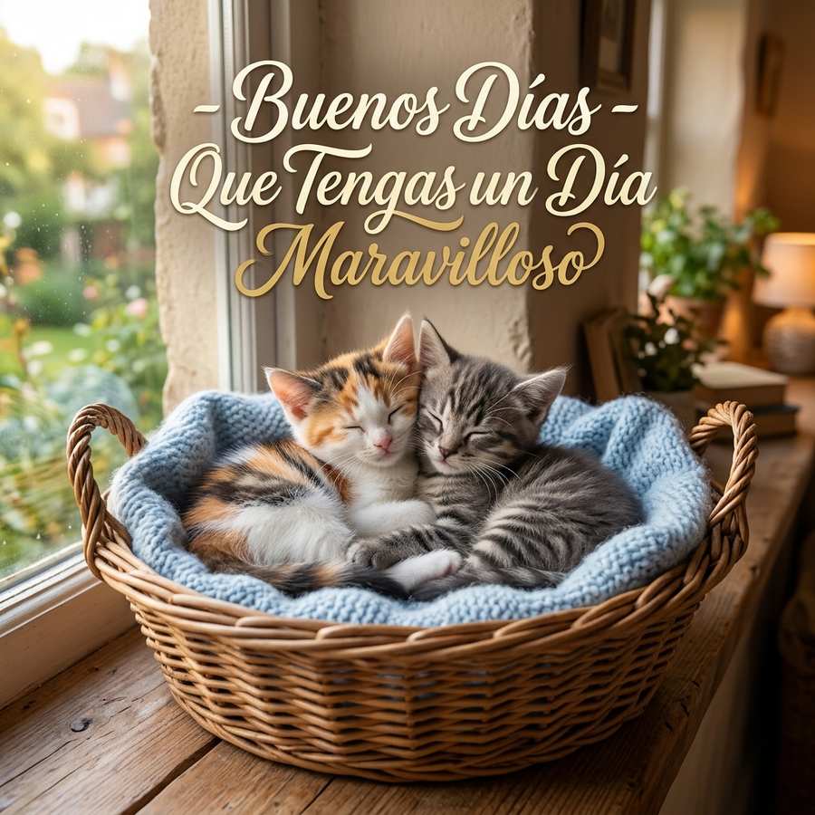 Buenos dias gatitos bebes