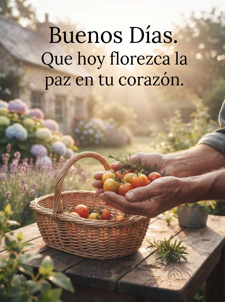 Buenos dias cristianos hogar paz jardin
