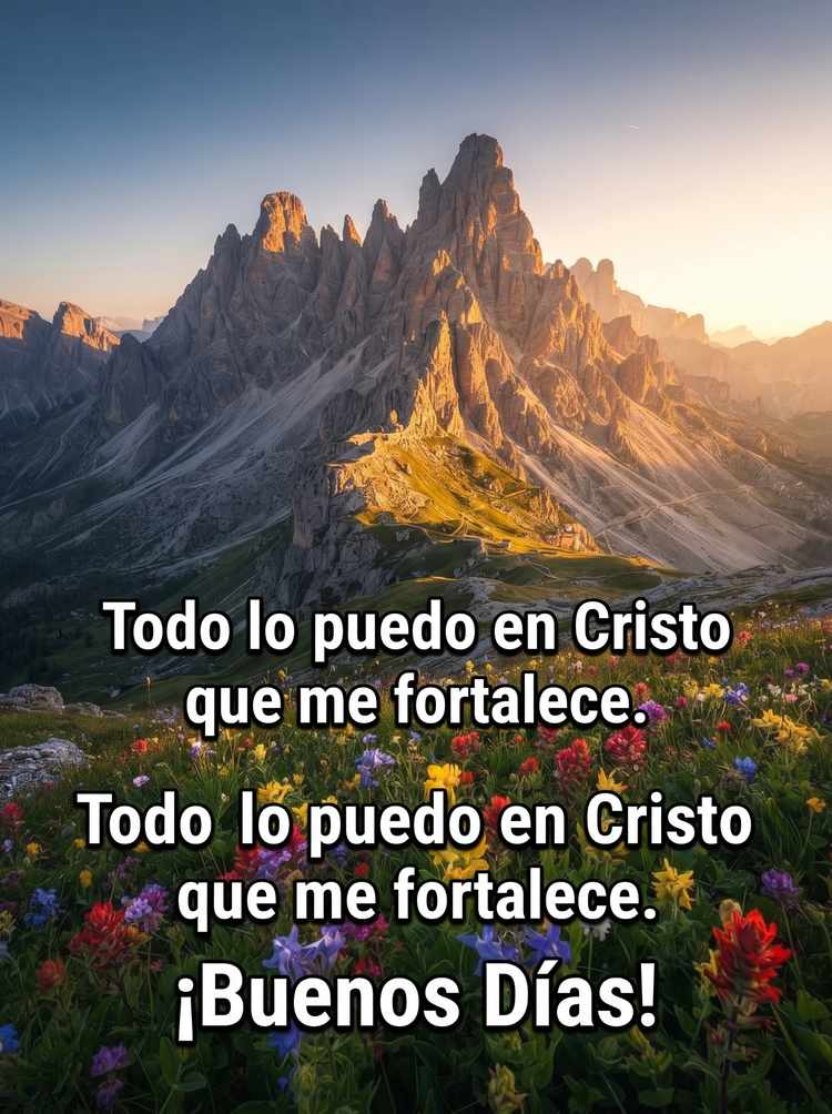 Buenos dias cristianos montana fe sol