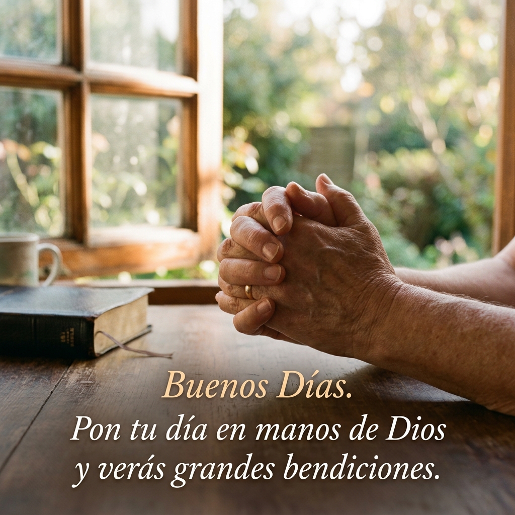 buenos dias cristianos oracion manos