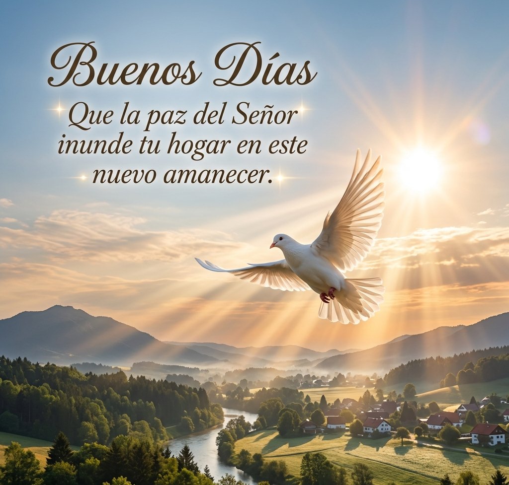 buenos dias cristianos paloma sol