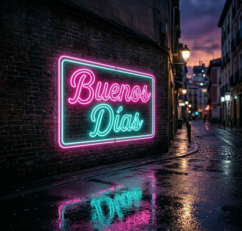 buenos dias diferentes neon