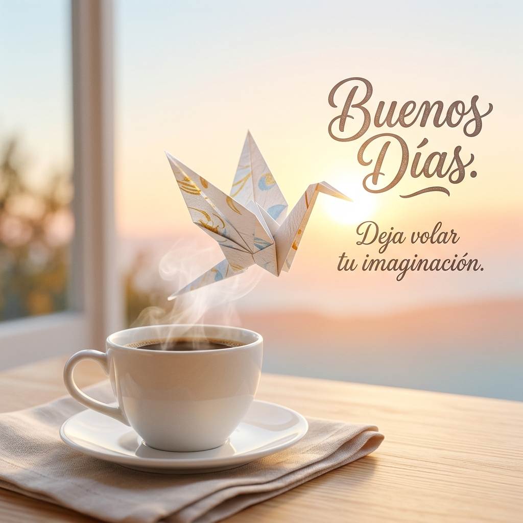 buenos dias diferentes origami grulla