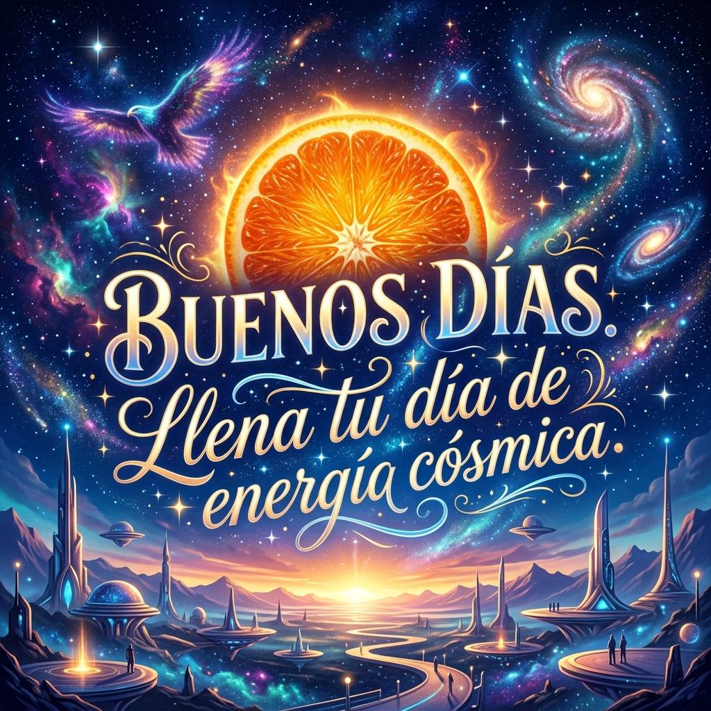 buenos dias diferentes sol naranja