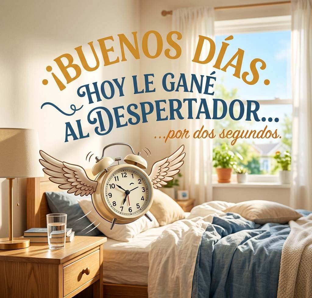 buenos dias divertidos alarma voladora