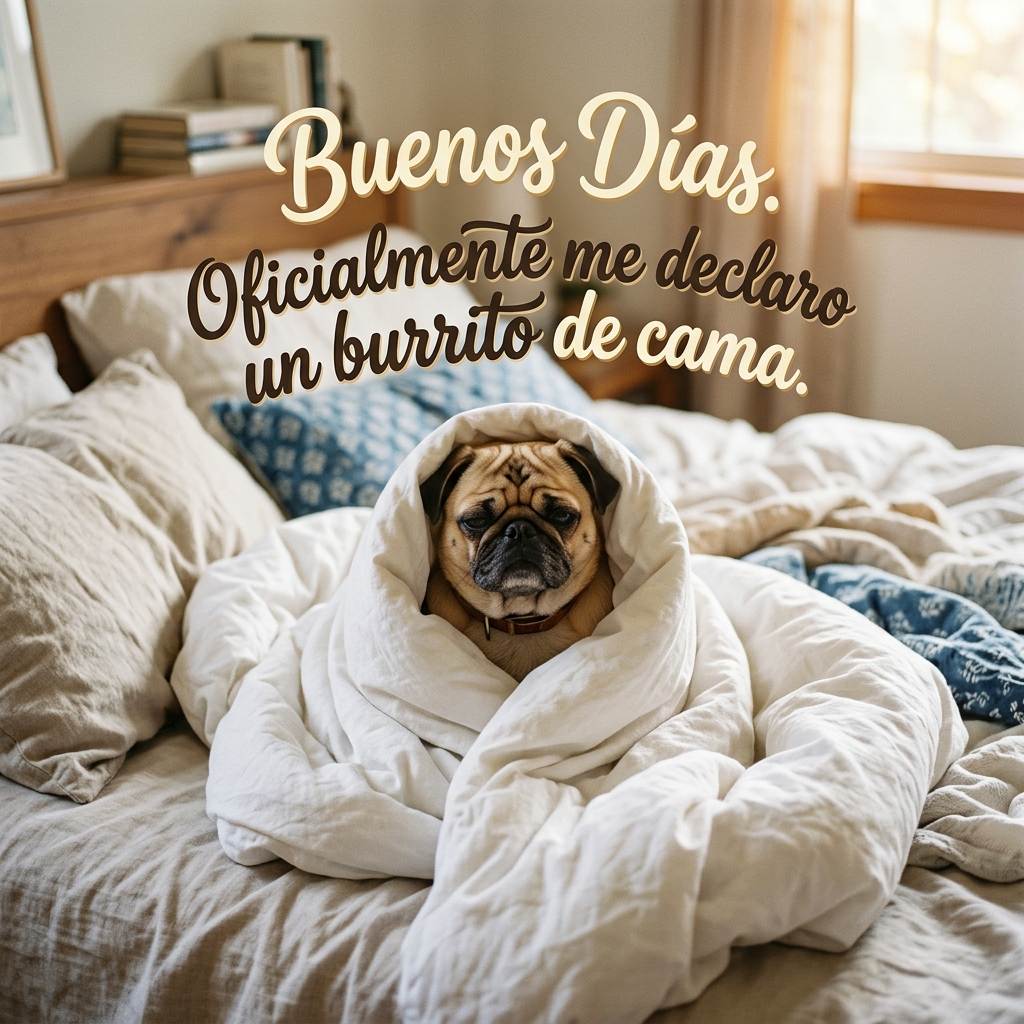 buenos dias divertidos burrito cama
