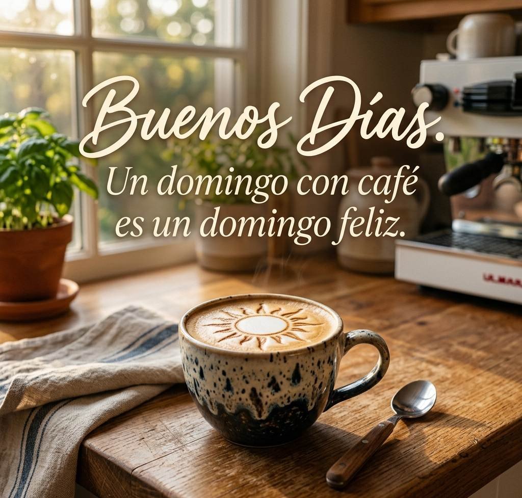buenos dias domingo cafe sol
