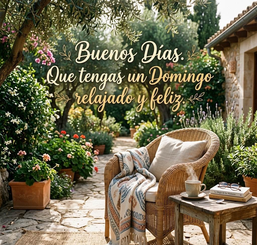 buenos dias domingo jardin