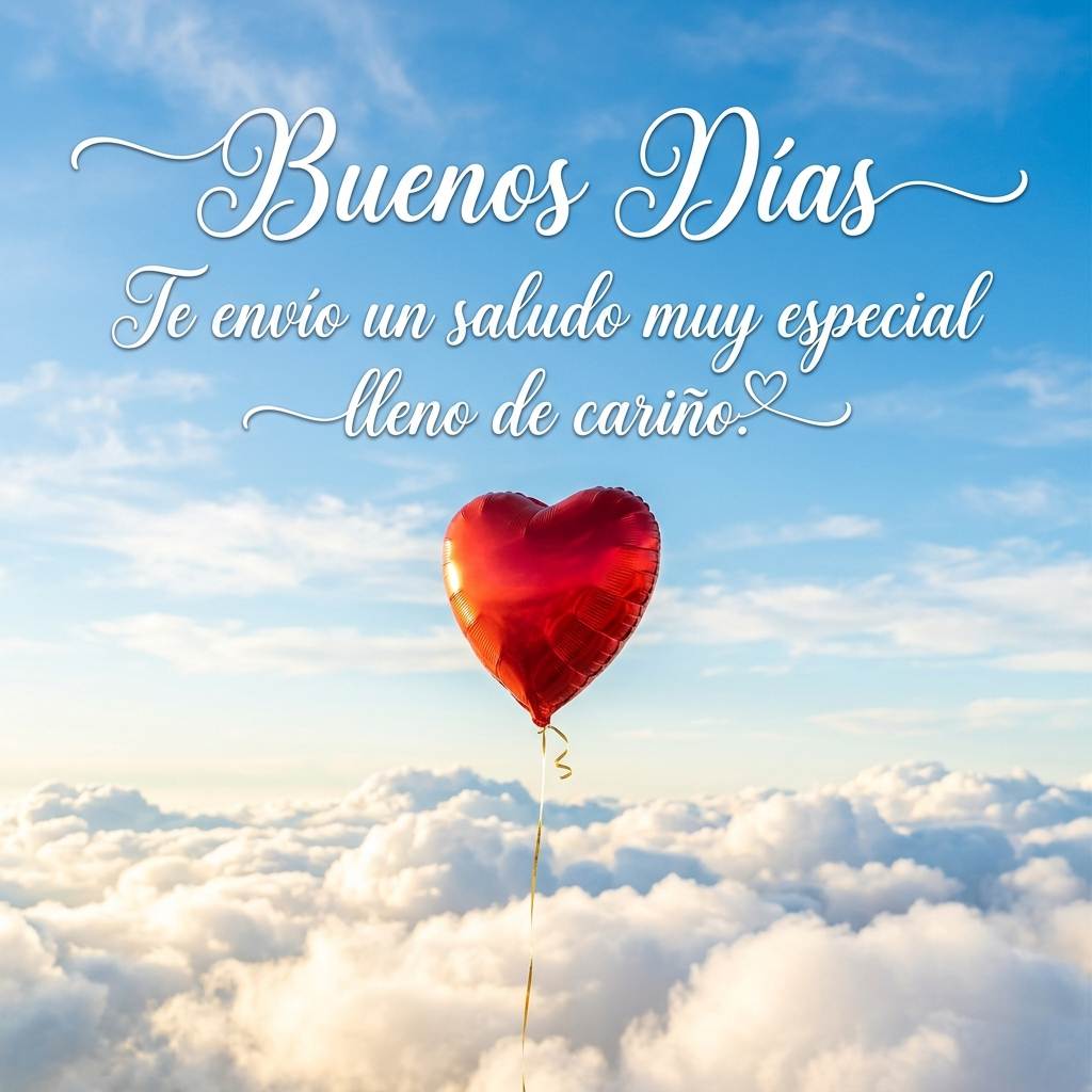 buenos dias especiales globo corazon