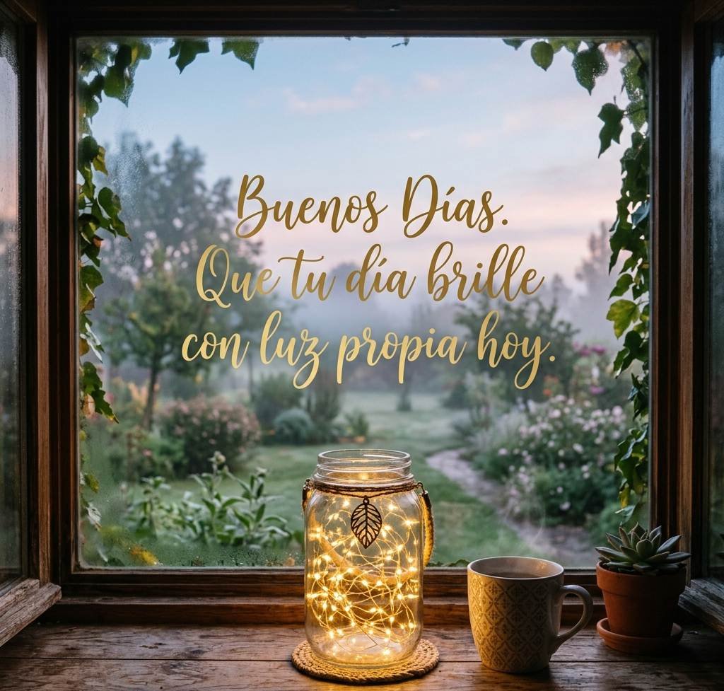 buenos dias especiales tarro de luz