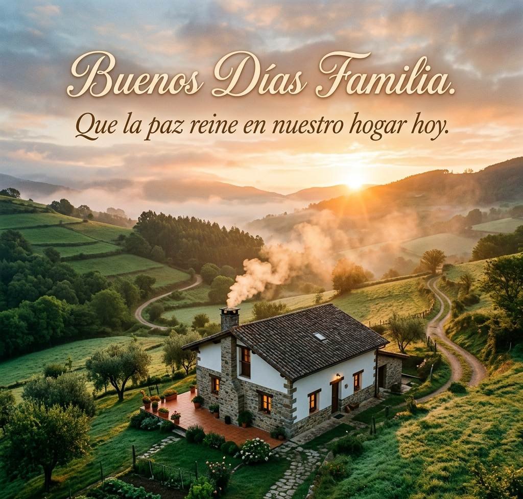 buenos dias familia casa paz