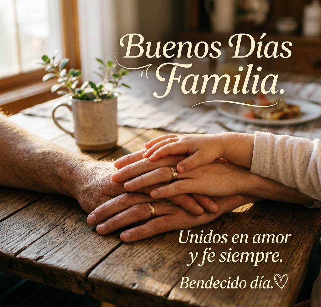 Buenos dias familia manos