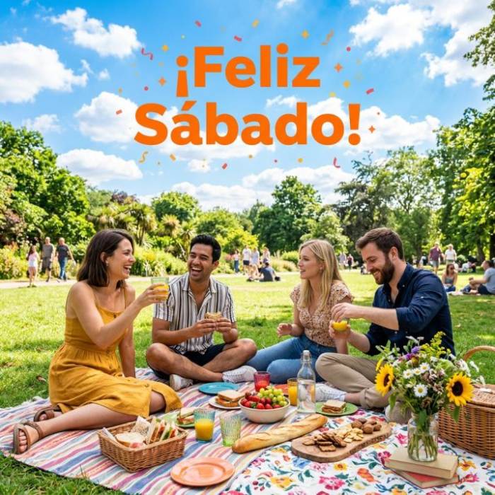 buenos dias sabado feliz desayuno familiar