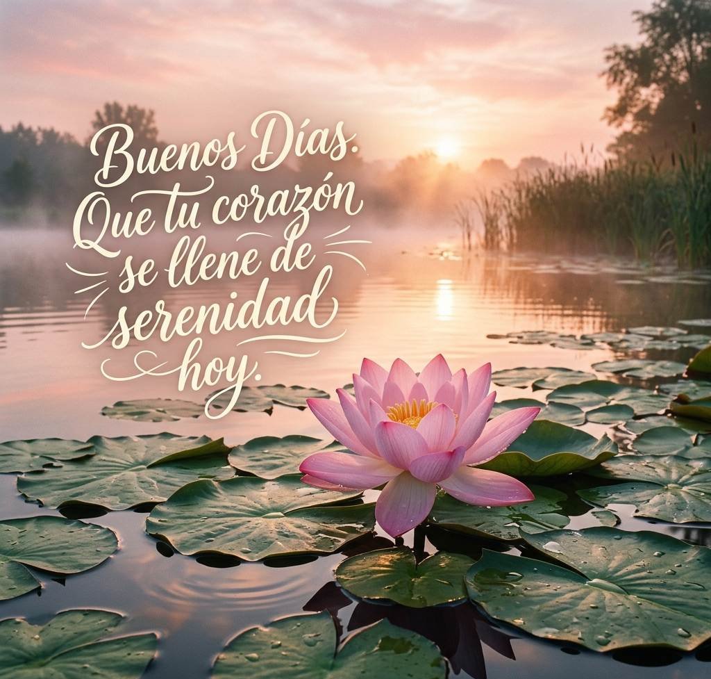 buenos dias flores loto