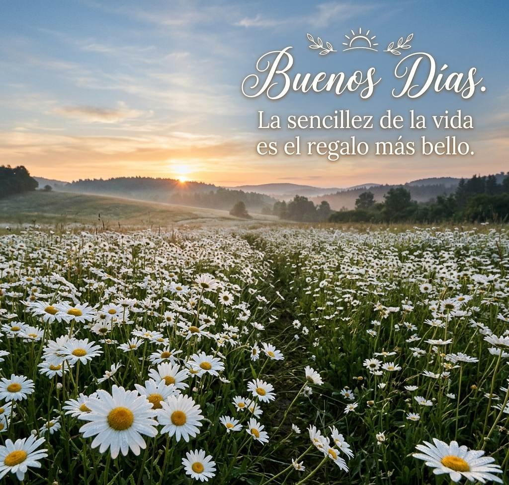 buenos dias flores margaritas