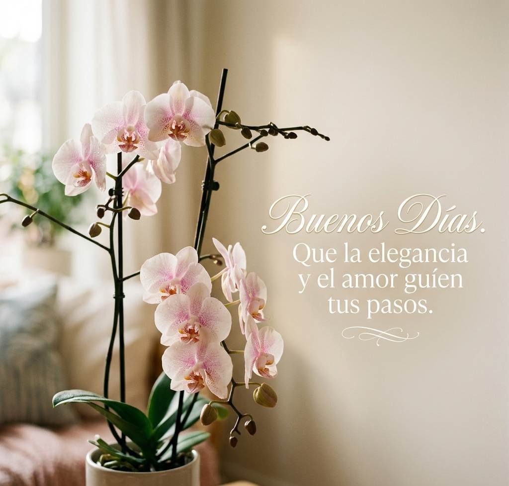 buenos dias flores orquideas