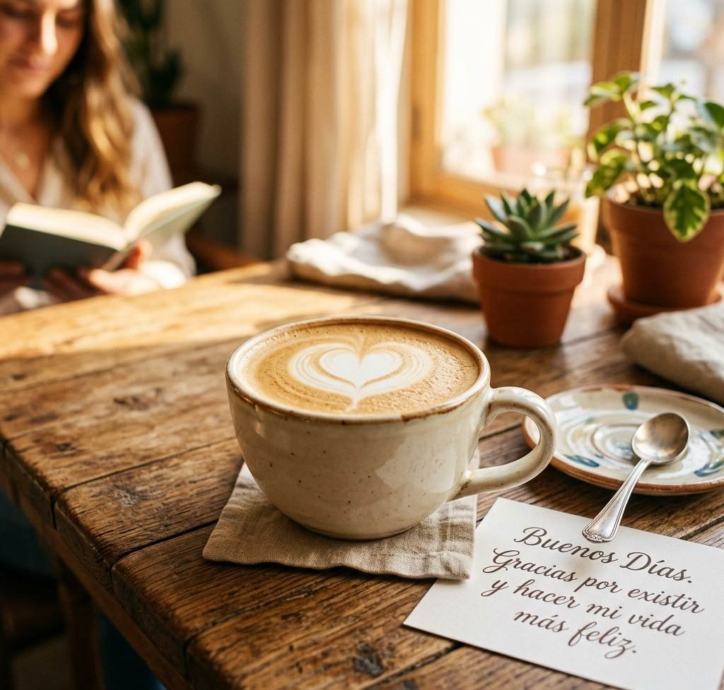 buenos dias gracias cafe