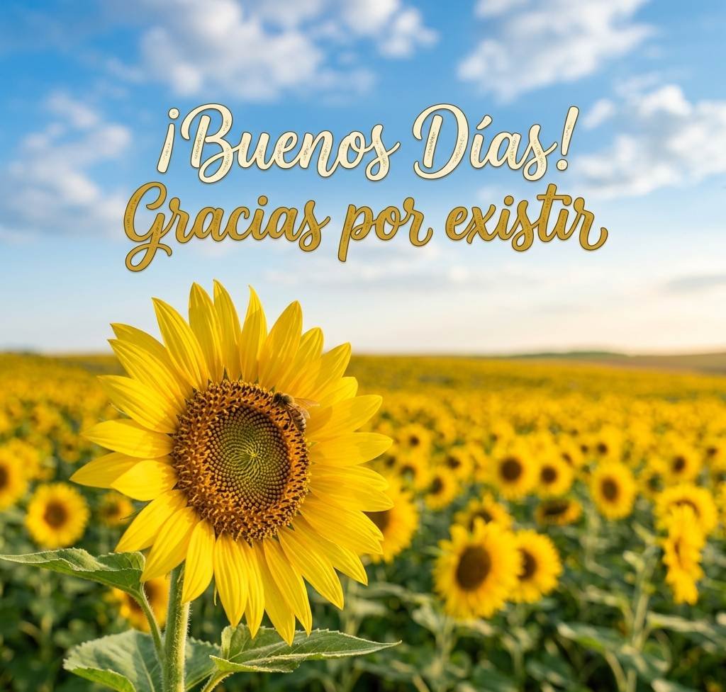 buenos dias gracias girasoles