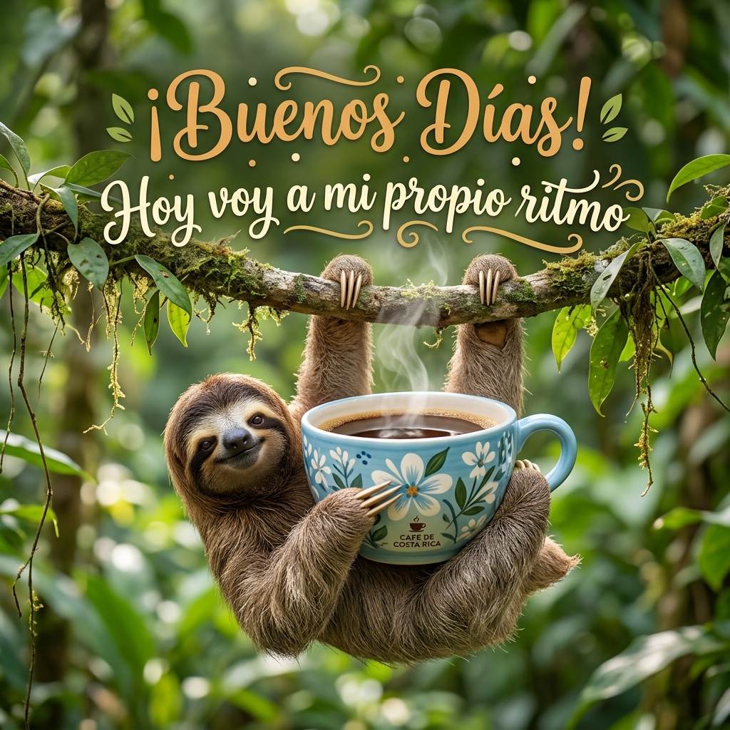 buenos dias graciosos perezoso