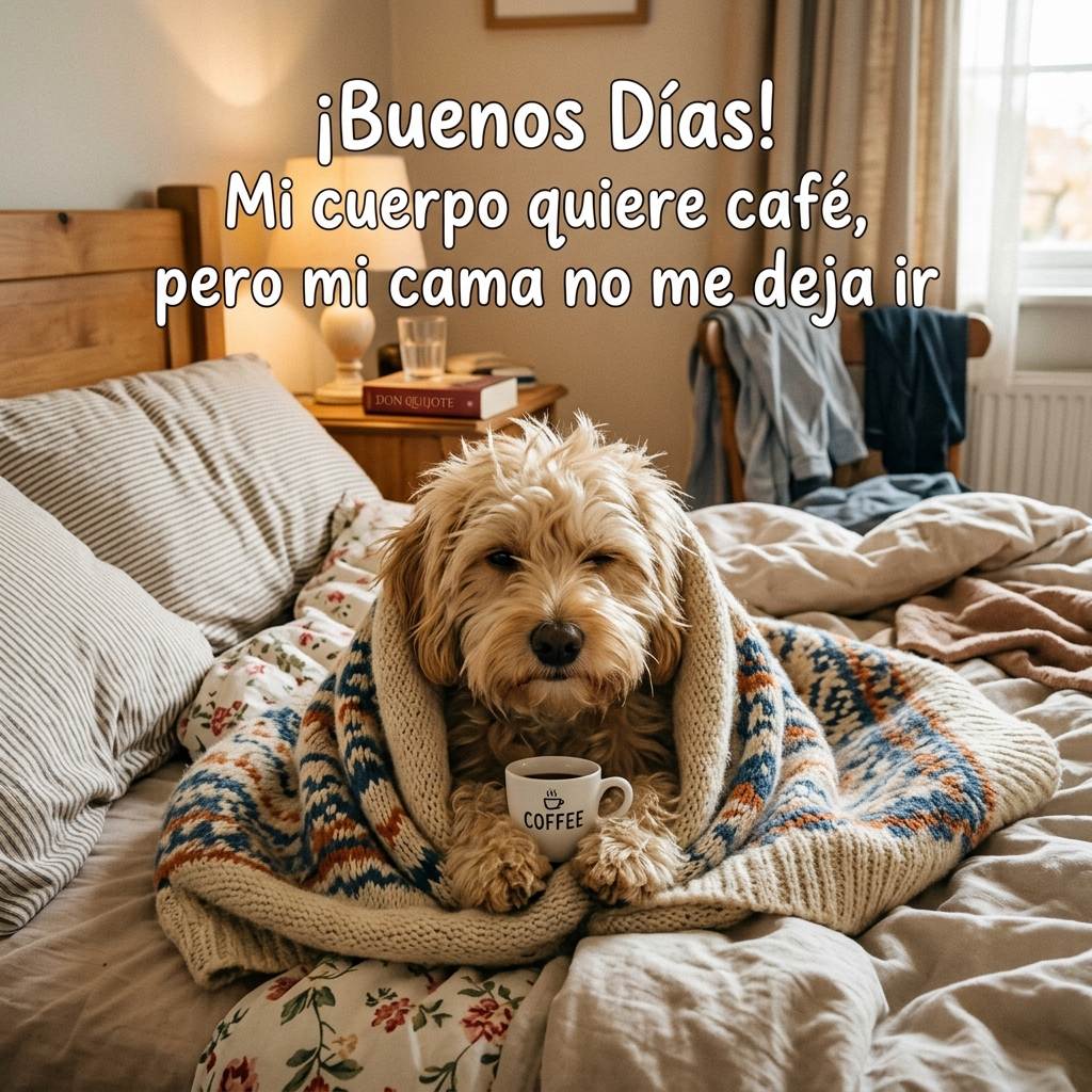 buenos dias graciosos perrito