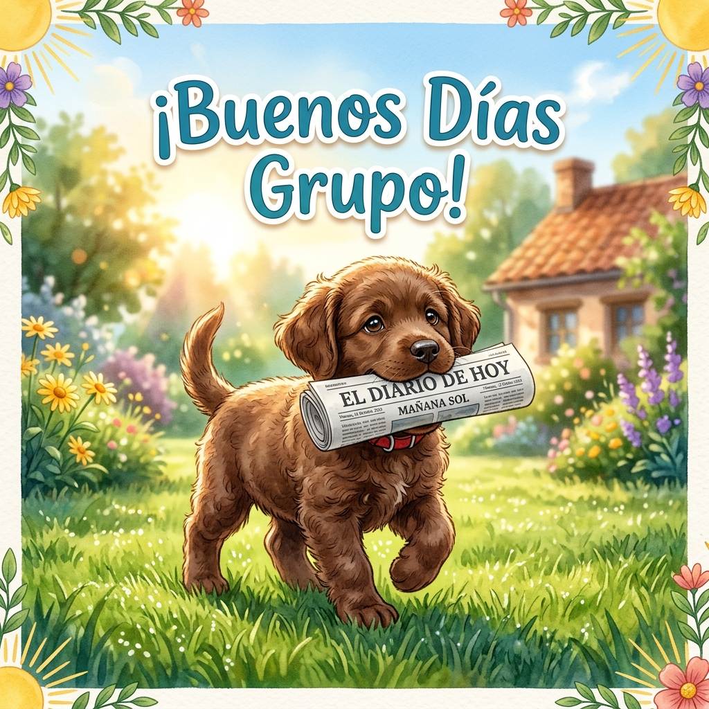 buenos dias grupo perrito y periodico