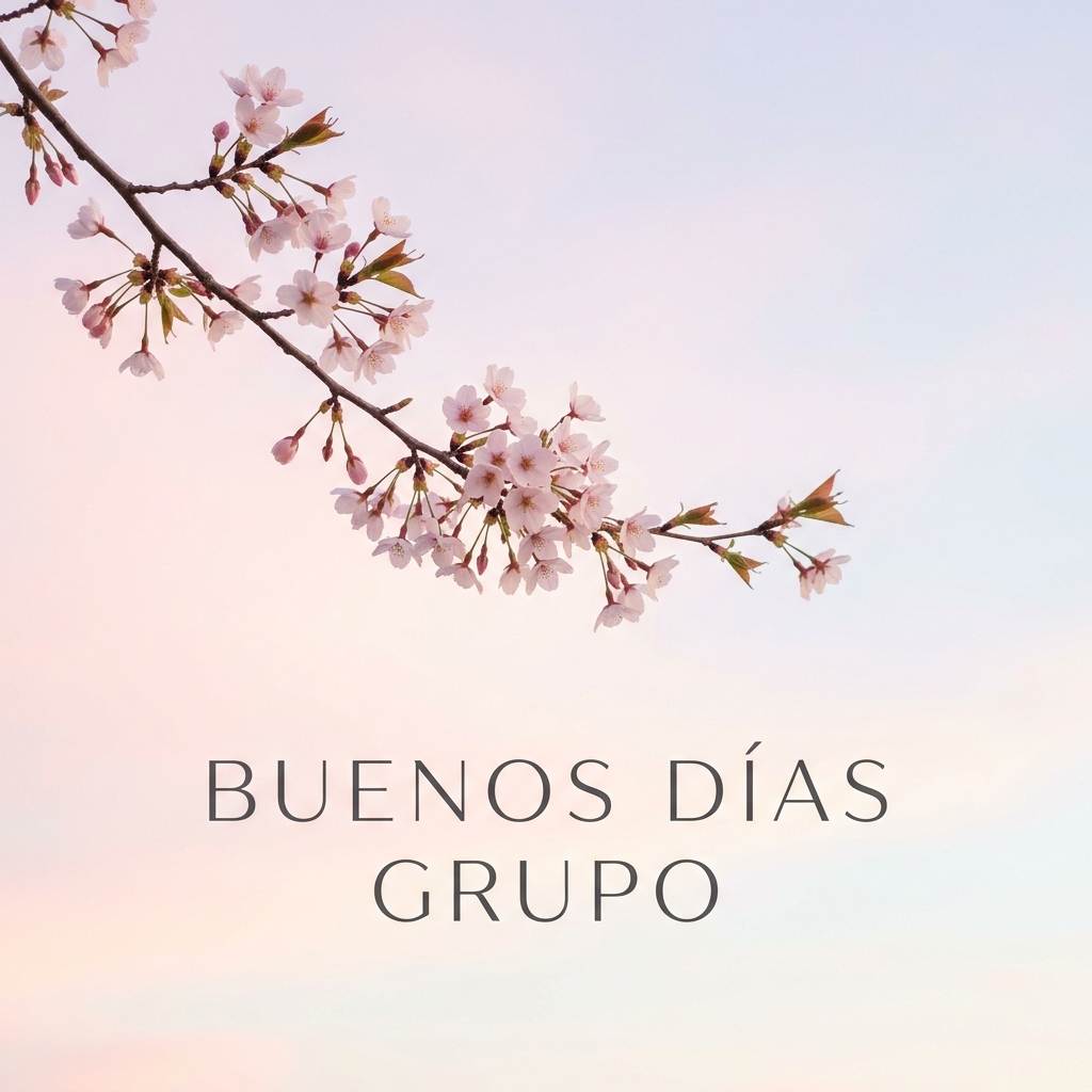 buenos dias grupo flores de cerezo