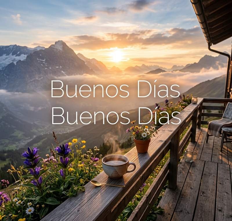 buenos dias imagen amanecer montaña te