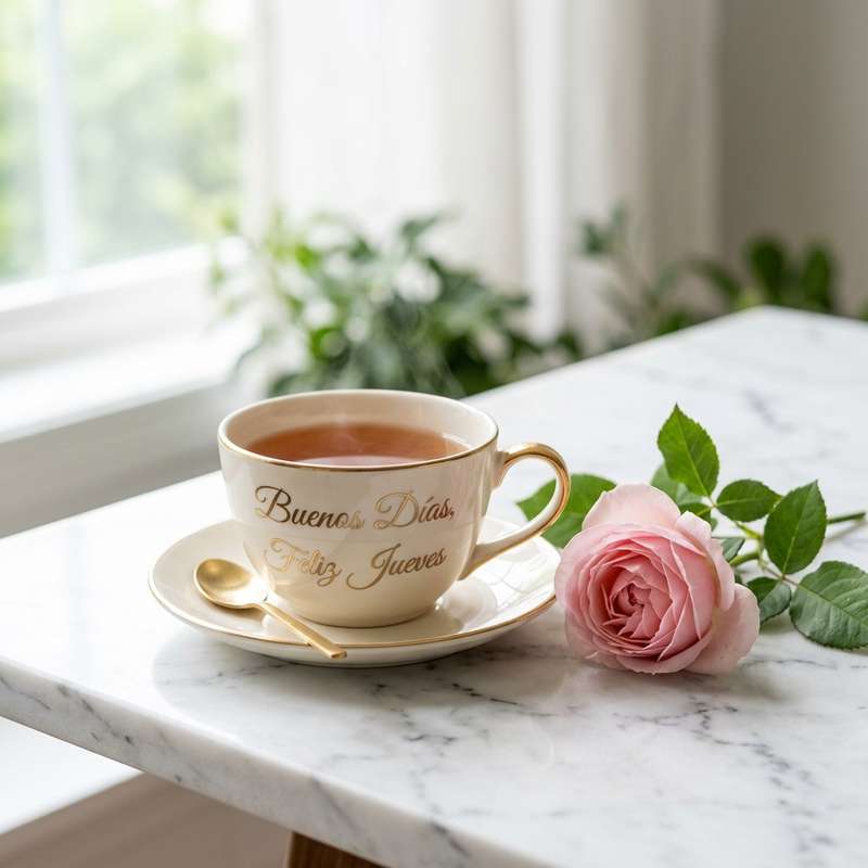buenos dias jueves flores